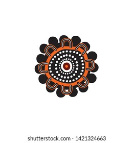 aboriginal art logo icon design vector template