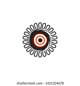 aboriginal art logo icon design vector template