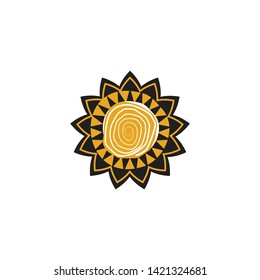 aboriginal art logo icon design vector template