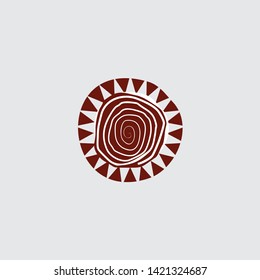 aboriginal art logo icon design vector template