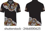 Aboriginal art on black t-shirts vector.