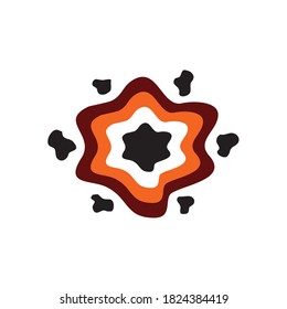 Aboriginal art symbol design vector template