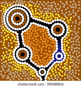 Aboriginal Art Vector Background