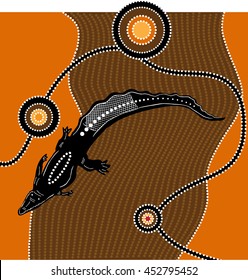 Aboriginal art vector background