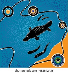 Aboriginal art vector background