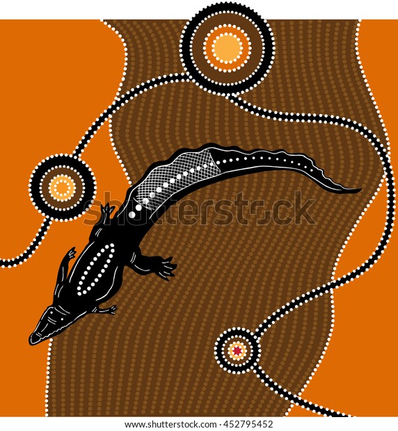 Aboriginal art vector\
background