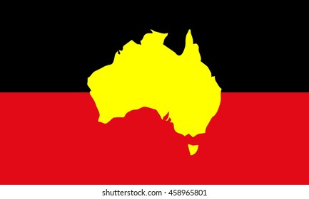 Aboriginal Of Australia Flag.