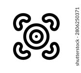 Aboriginal Australian spirituality. Editable stroke vector icon.