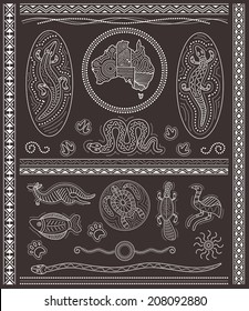 Aboriginal / Australian vector design elements