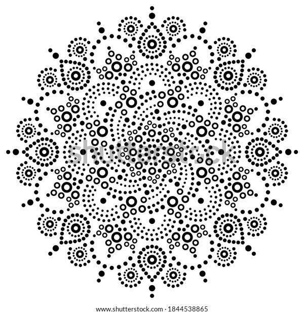 6,419 Black And White Dot Mandala Images, Stock Photos & Vectors ...