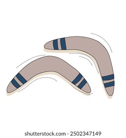 Aboriginal boomerang, vector illustration. boomerang