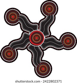 Aboriginal connection vector art.vector art