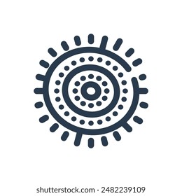 Aboriginal Dot Painting Vektorgrafik Icon Illustration