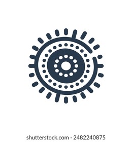 Aboriginal Dot Painting Vektorgrafik Icon Illustration