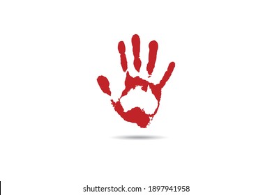 Aboriginal Hand Australia Palm Illustration