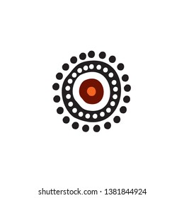 Aboriginal Indigenous Art Logo Icon Design Vector Template