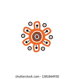 Aboriginal Indigenous Art Logo Icon Design Vector Template