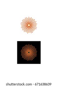 Aboriginal Inspired Sun Icon