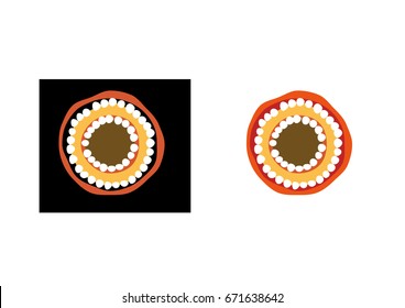 Aboriginal Inspired Sun Icon