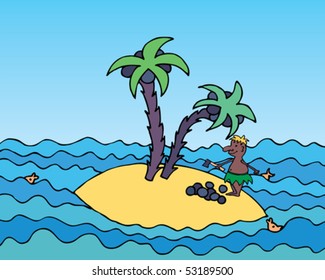 aboriginal lives on the little island with cocos