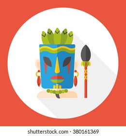 Aboriginal mask flat icon