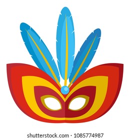 Aboriginal mask icon. Flat illustration of aboriginal mask vector icon for web