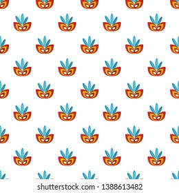 Aboriginal mask pattern seamless vector repeat for any web design