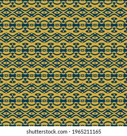 Aboriginal mystery symbols abstract Imitation gold with blue design seamless patterns. A seamless vector background. blue with Imitation gold ornament. Graphic modern pattern. Simple graphic design.