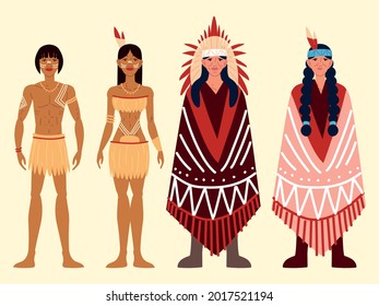 aboriginal native people character set