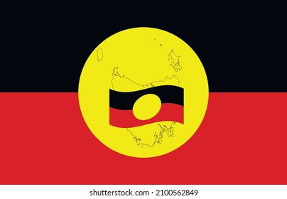 Aboriginal Tasmanians Flag Vector Icon