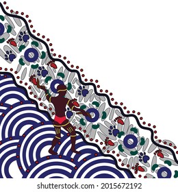 Aboriginal textures are redrawn to vectors.