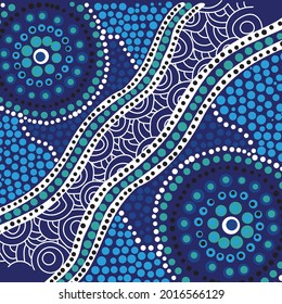 Aboriginal textures are redrawn to vectors.