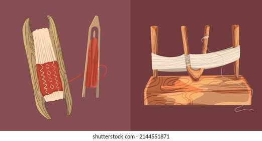 Aboriginal traditional culture weaving tools