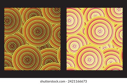 Aboriginal vector art for printing.