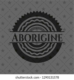 Aborigine dark emblem. Retro