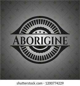 Aborigine dark icon or emblem