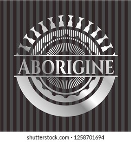 Aborigine silvery shiny emblem