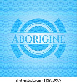 Aborigine water wave concept emblem background.