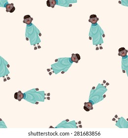 Aborigines , cartoon seamless pattern background