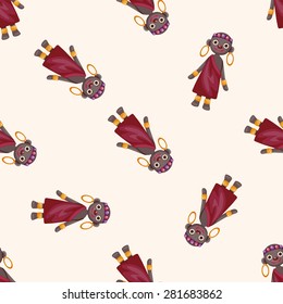 Aborigines , cartoon seamless pattern background