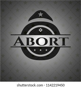 Abort black emblem