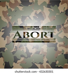 Abortar emblema de camuflaje