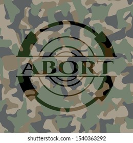 Abort camouflaged emblem. Vector Illustration. Detailed.
