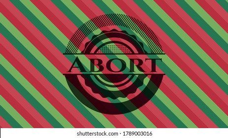 Abort christmas badge background. Vector Illustration. Detailed. 