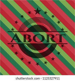 Abort christmas colors style badge.