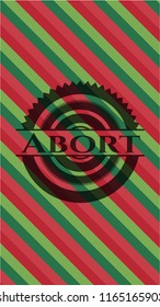 Abort christmas colors style emblem.