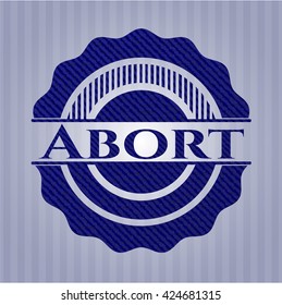 Abort with denim texture