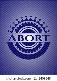 Abort emblem with jean high quality background