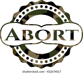 Abort on camouflaged pattern