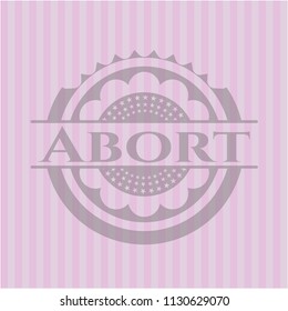 Abort pink emblem